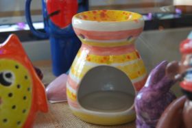Glazed candle warmer